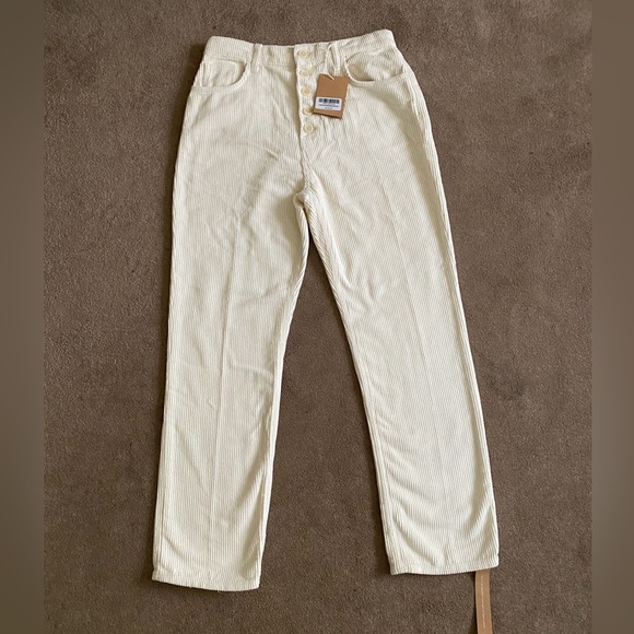 Reformation Cynthia Button Fly High Rise Straight Corduroy Pants - Picture 5 of 7